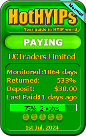 HotHYIPs - monitor and rating. Click here to verify status.