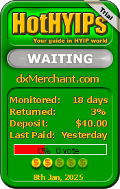 HotHYIPs - monitor and rating. Click here to verify status.